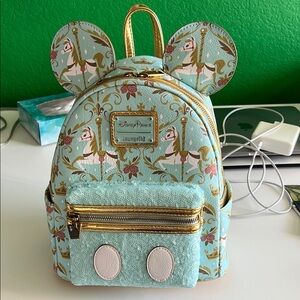 Disney Parks Loungefly Light Blue Kids Backpack